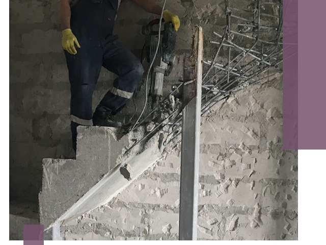 Демонтаж металлических и бетонных лестниц в Троицке