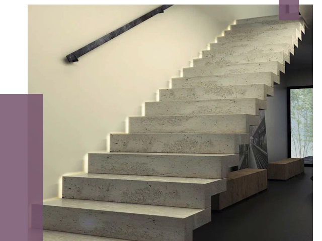 Облицовка бетонных лестниц в Троицке от 4640 руб/м2 