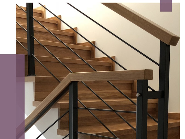 Обшивка металлической лестницы деревом в Троицке от 4382 руб.