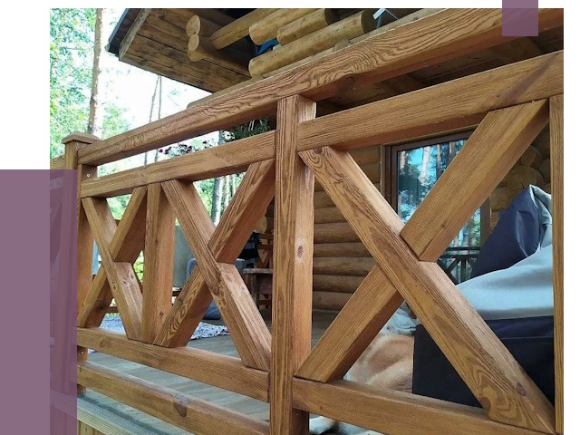 Деревянные перила под ключ в Троицке от 7733 руб. 