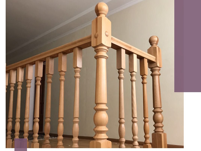 Деревянные перила на заказ в Троицке: монтаж и изготовление