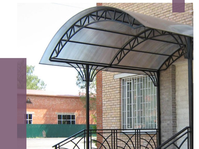 Металлические навесы и козырьки в Троицке от 12889 руб.