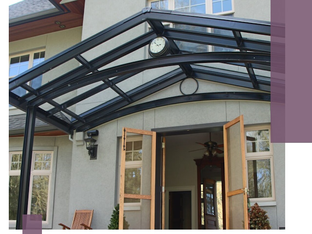 Изготовление и монтаж навесов и козырьков в Троицке