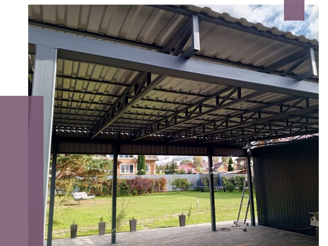 Монтаж навесов в Троицке от 7424 руб. — установка навеса | ПРОЛЁТ-Трц