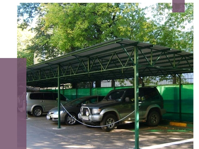 Навесы для парковки в Троицке от 80941 руб. заказать | ПРОЛЁТ-Трц