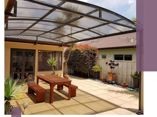 Навесы во двор под ключ в Троицке — изготовление и монтаж