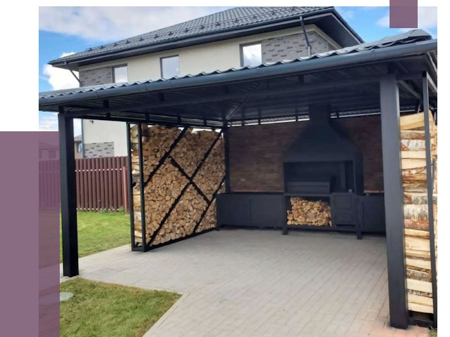 Навесы для барбекю в Троицке от 12837 руб. под ключ | ПРОЛЁТ-Трц