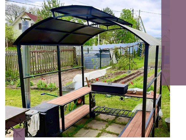 Навесы для барбекю в Троицке: изготовление, монтаж и демонтаж