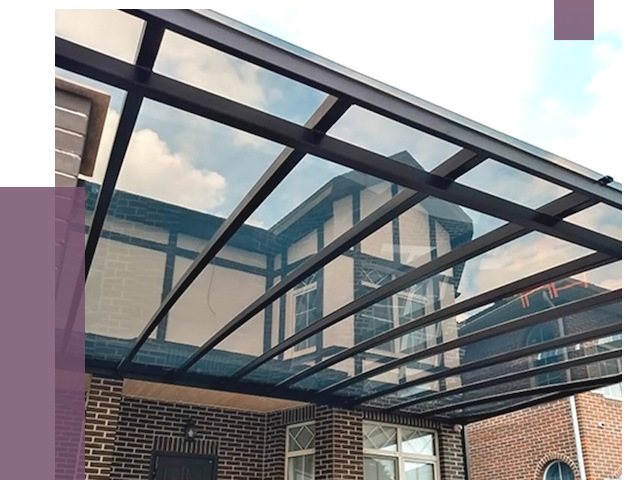 Навесы из поликарбоната в Троицке от 8682 руб. под ключ — ПРОЛЁТ-Трц