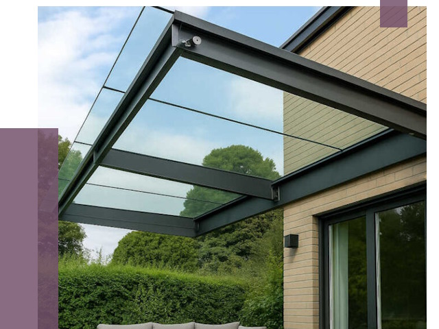 Стеклянные навесы и козырьки в Троицке от 12373 руб.