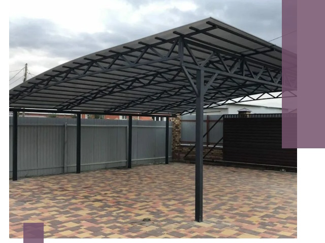 Металлические навесы под ключ в Троицке — изготовление и монтаж