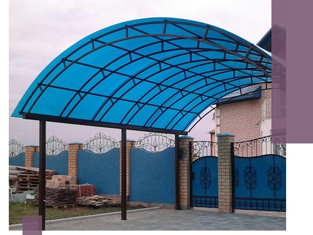 Арочные навесы под ключ в Троицке — изготовление и монтаж