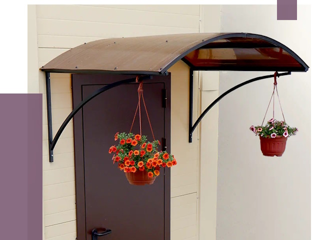 Козырьки над входом в Троицке от 14951 руб.  | ПРОЛЁТ-Трц