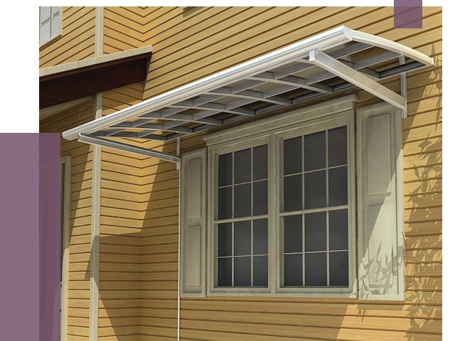 Козырьки над окнами в Троицке от 7682 руб. — монтаж, покупки | ПРОЛЁТ-Трц
