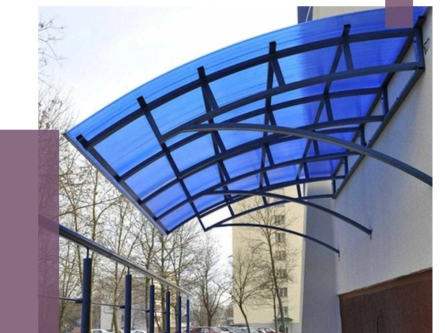 Козырьки из поликарбоната в Троицке от 4331 руб. под ключ | ПРОЛЁТ-Трц