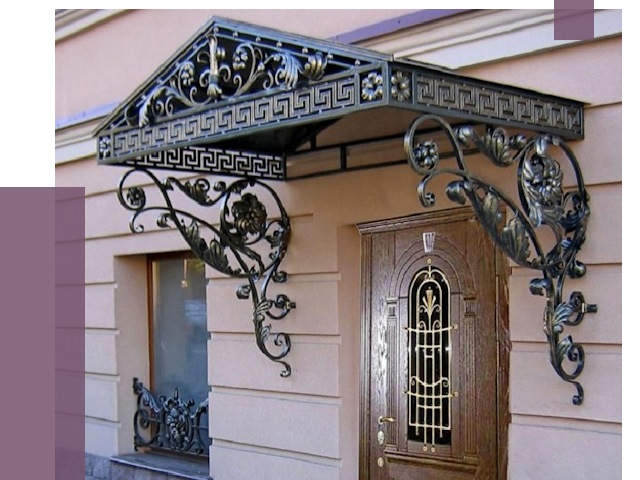 Кованые козырьки в Троицке под ключ от 12837 руб. — ПРОЛЁТ