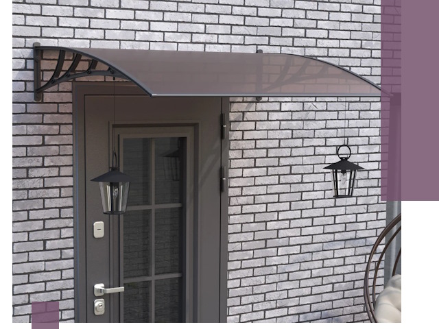 Недорогие козырьки и навесы под ключ в Троицке