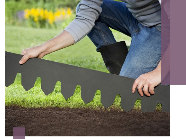 Металлические бордюры для газона в Троицке — изготовление и монтаж