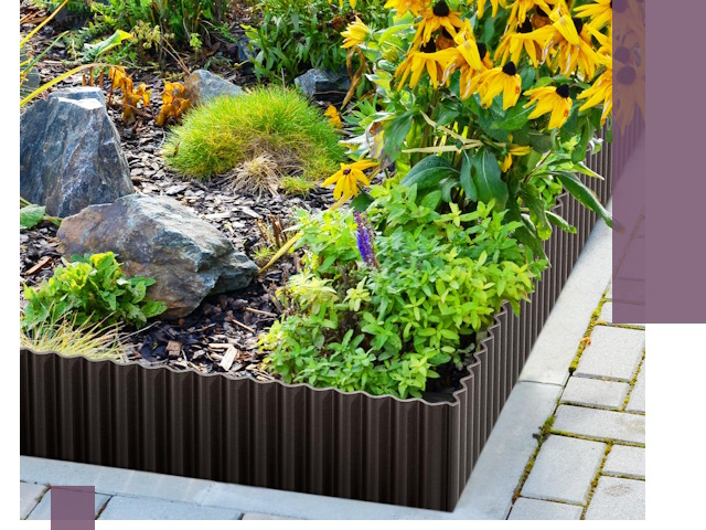 Металлические бордюры для клумб в Троицке — производство и монтаж